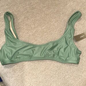 J. Crew Green Heritage Scoopneck Bikini Top NWT SIZE SMALL